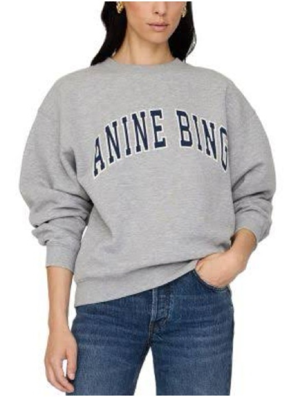 Anine Bing Spencer Gray Crewneck Sweatshirt